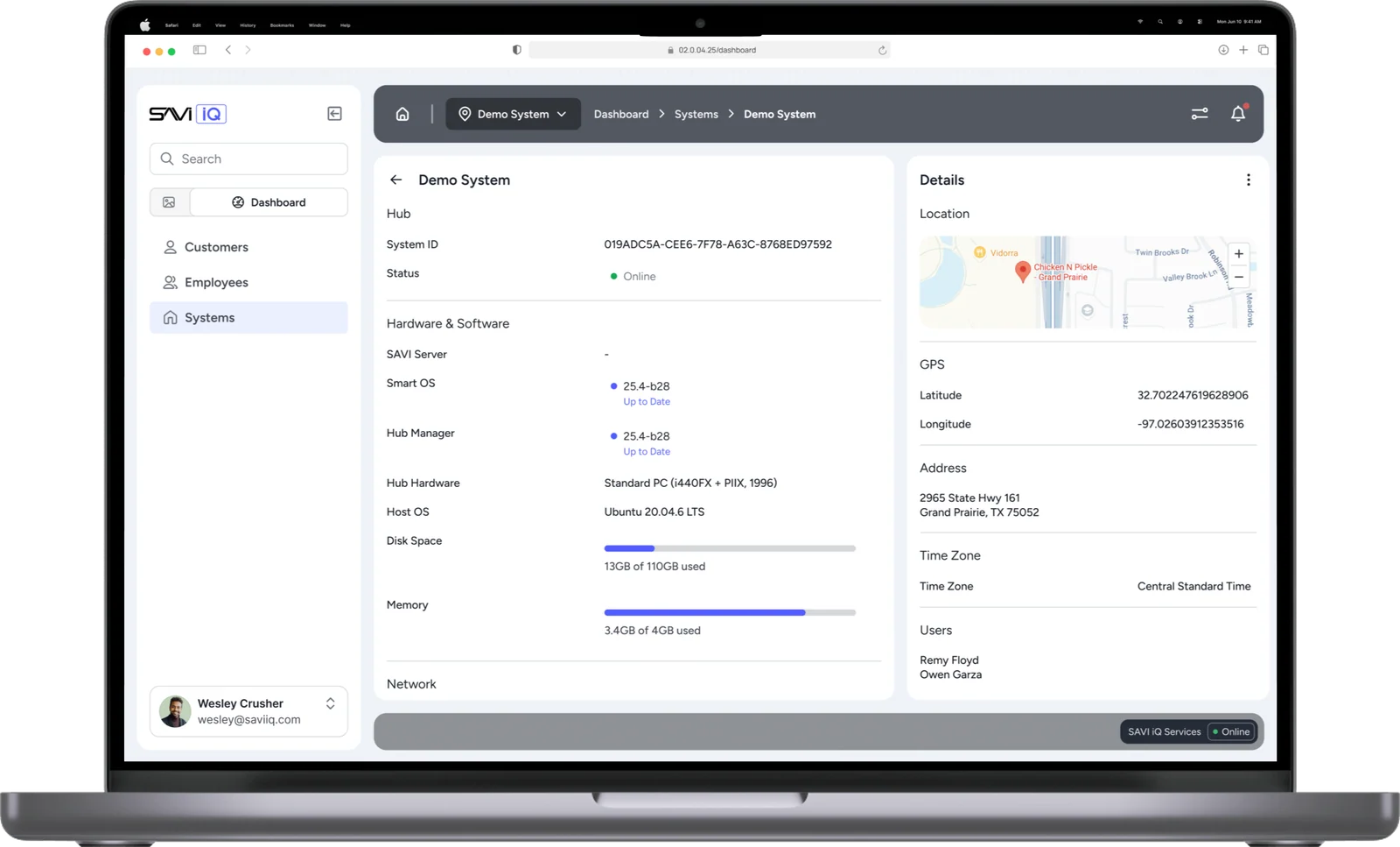 The SAVI Cloud Dashboard