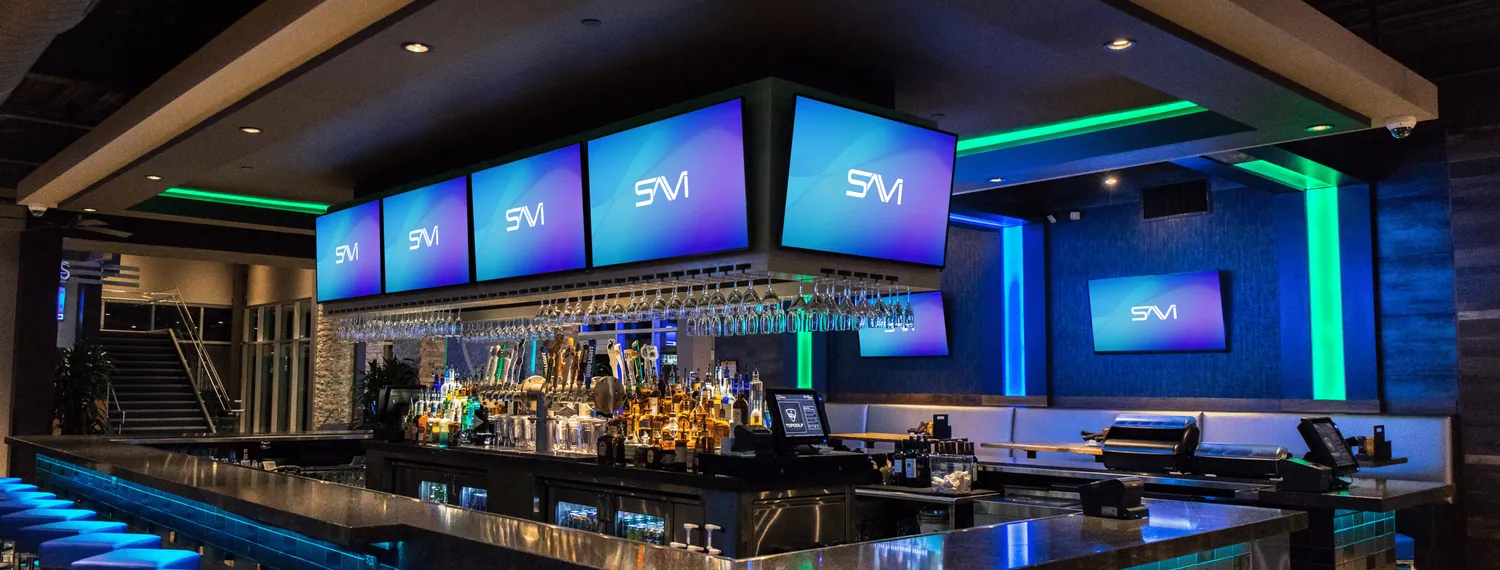 A large LED wall at an entertainment venue